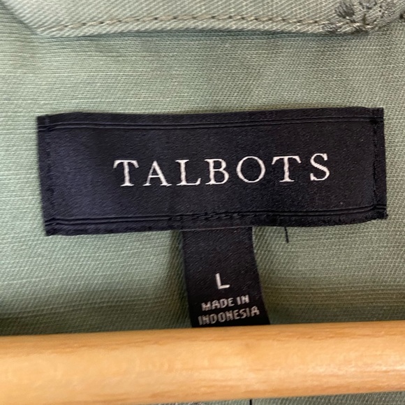 NWT Talbots SAFARI JACKET EMBROIDERED SAGE size Large - Picture 6 of 14